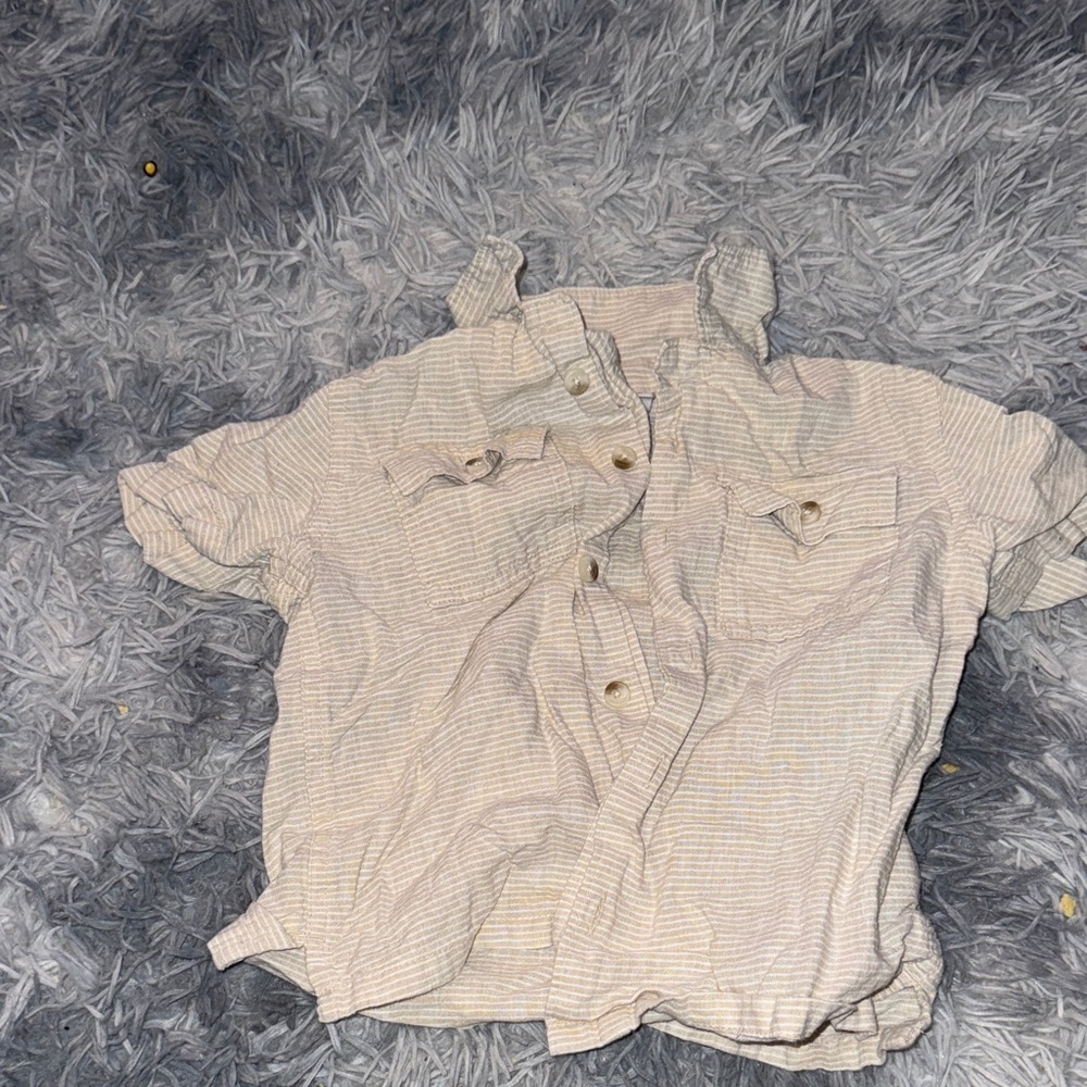 Old Navy Cream Striped Top